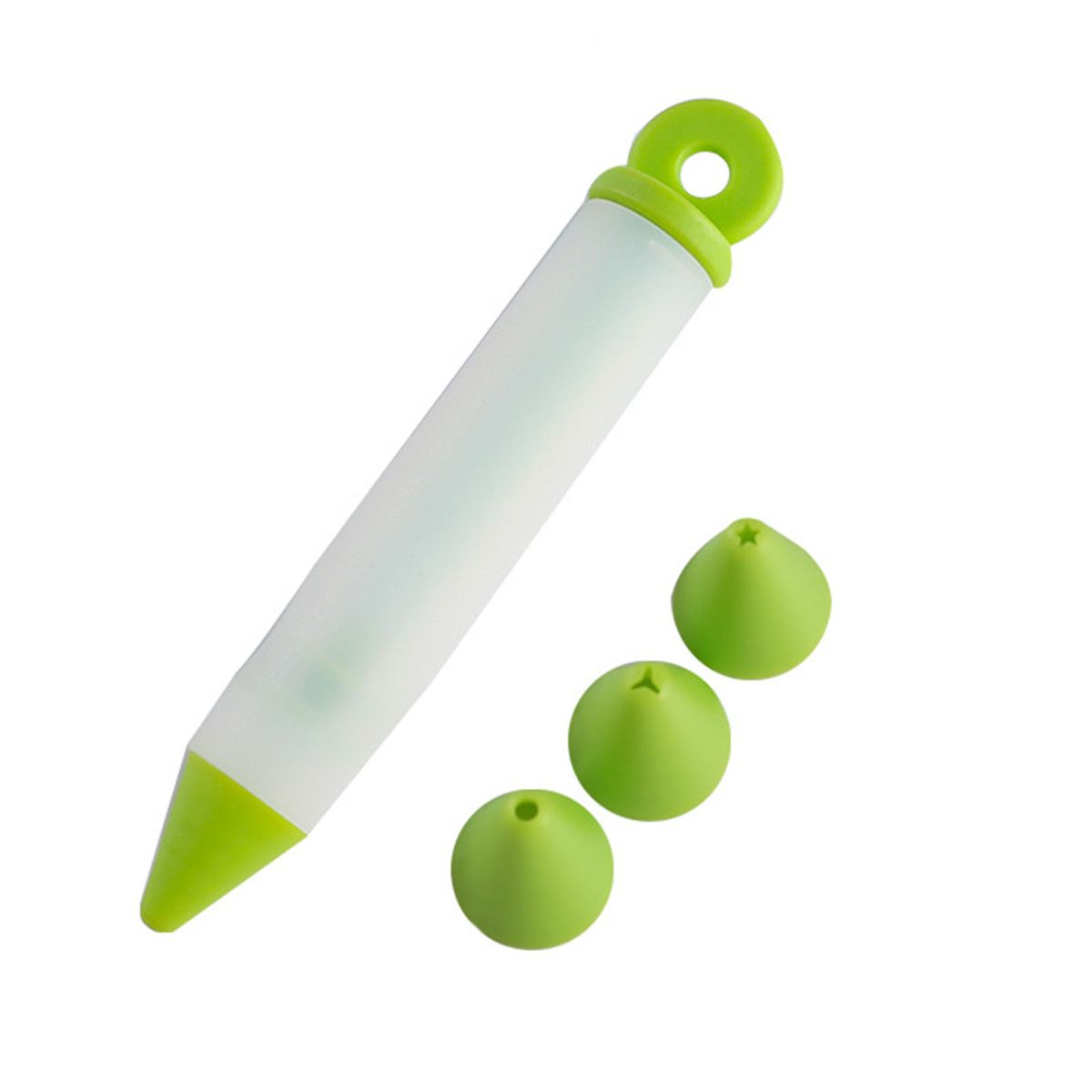 5Pcs/Set Cake Mold Cream Silicone Pastry Nozzle Food-Green