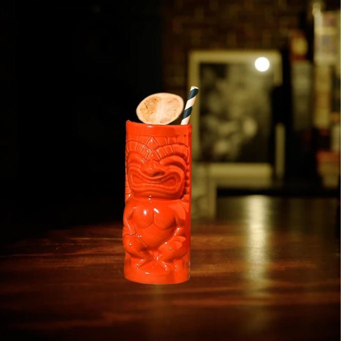 Decorative Tiki Mugs Party Mugs Tiki Party Barware MiKay Statue Orange