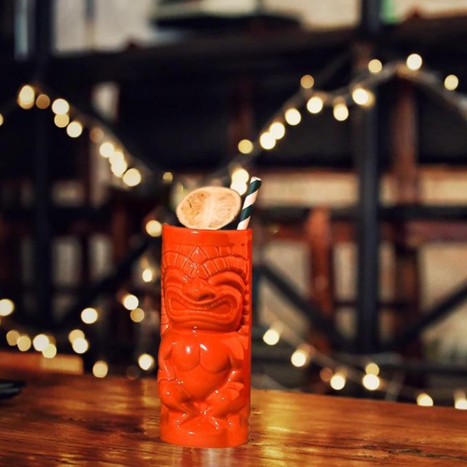 Decorative Tiki Mugs Party Mugs Tiki Party Barware MiKay Statue Orange