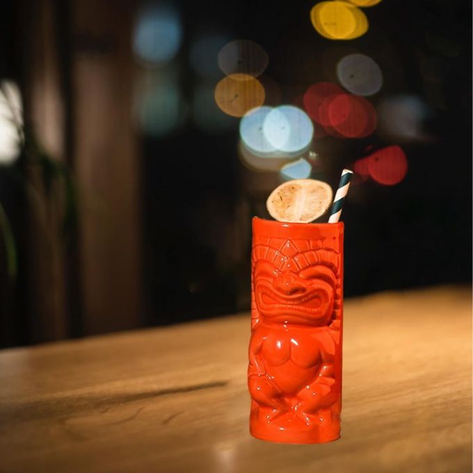 Decorative Tiki Mugs Party Mugs Tiki Party Barware MiKay Statue Orange