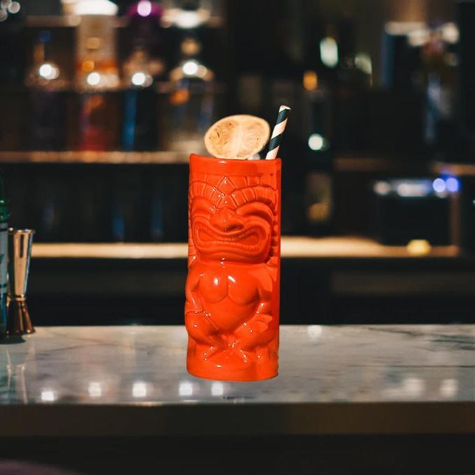 Decorative Tiki Mugs Party Mugs Tiki Party Barware MiKay Statue Orange