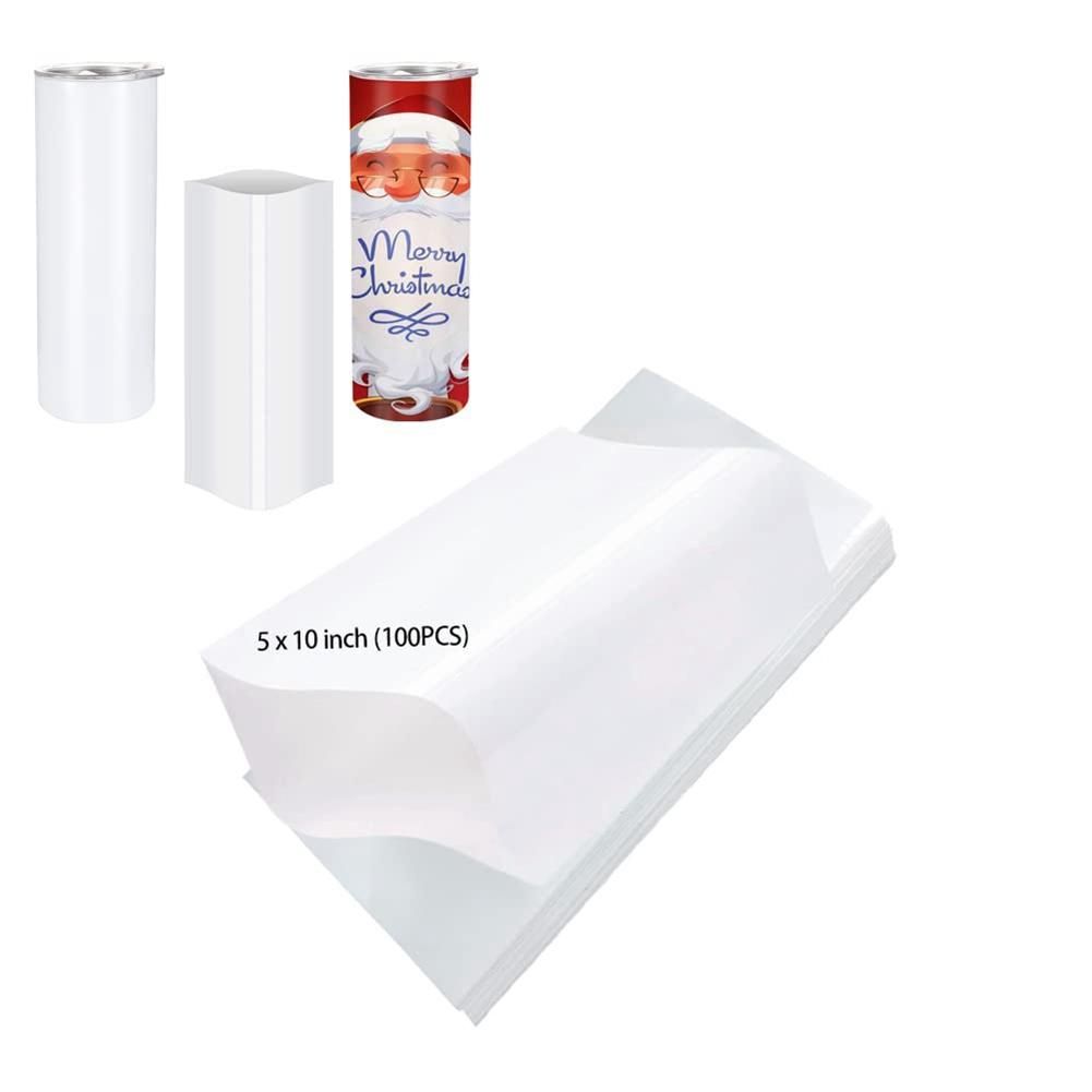 100 Pieces Sublimation Shrink Wrap Sleeves 5X10 Inch White