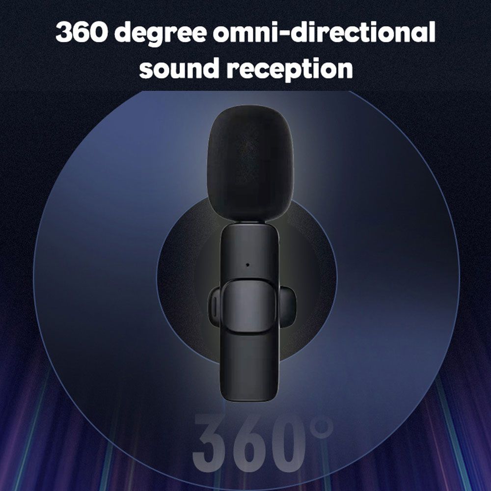 Wireless Lavalier Microphone Portable Audio Video Recording