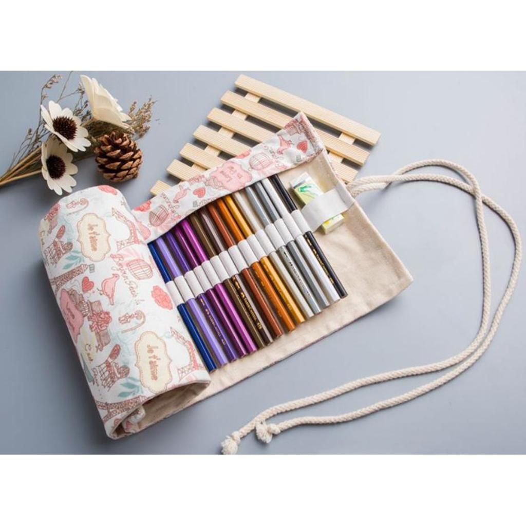 25 Pieces Artists Oil  Brushes+1 Piece Roll  Brush Storage