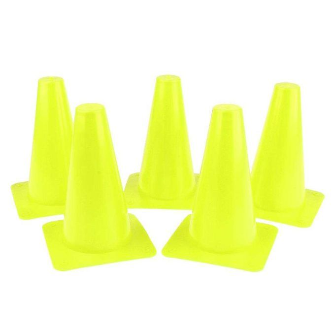 5pcs 15cm Safety Cone For Sports Training Soccer Agility Green