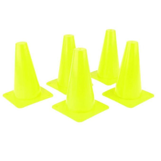 5pcs 15cm Safety Cone For Sports Training Soccer Agility Green