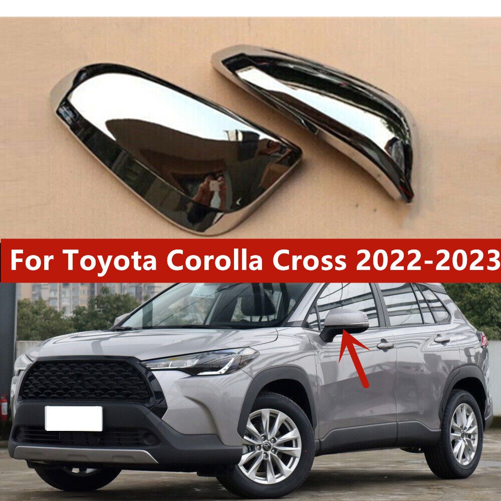 Chrome Side Door Rearview Mirror Cover Trim Cap For Toyota Corolla Cross 2022