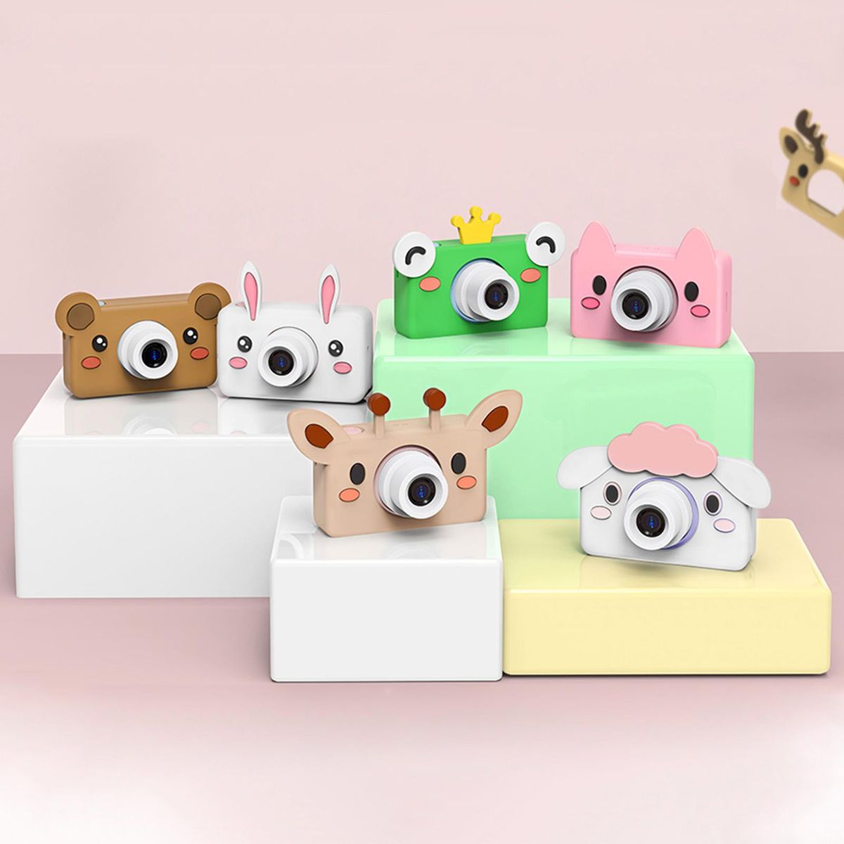 Silicone  Shockproof Carrying Case For Children' Light Brown Deer