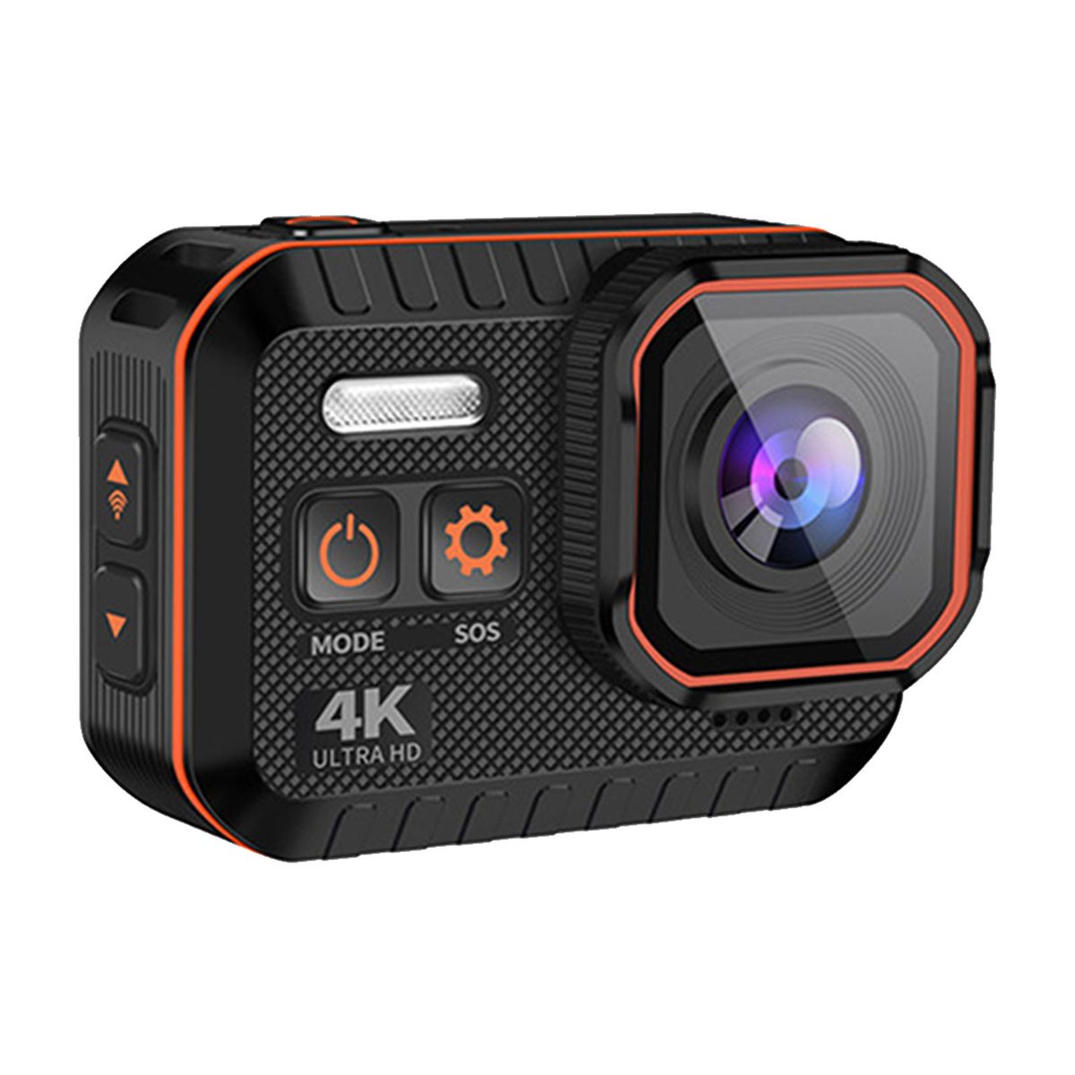 Waterproof Action Camera 5M Waterproof 170 Degrees Wide-Angle Wifi Sports Camera 20MP Photos 1080p Live Streaming 2 Rechargeable Black