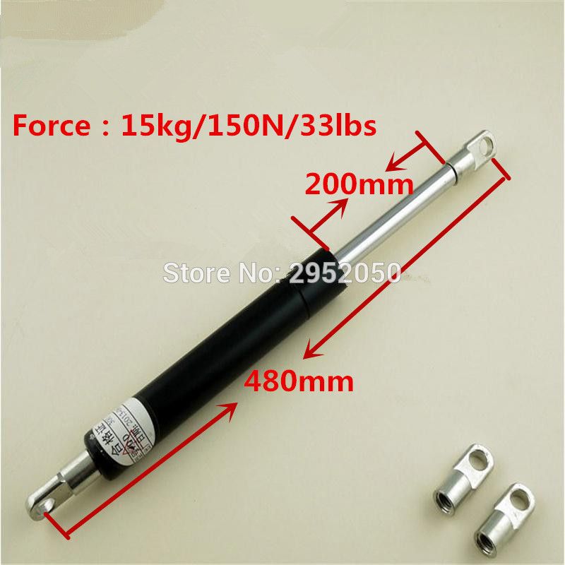 200mm*480mm 15kg/ 33lbs M8 Pneumatic Auto Gas Spring Lift