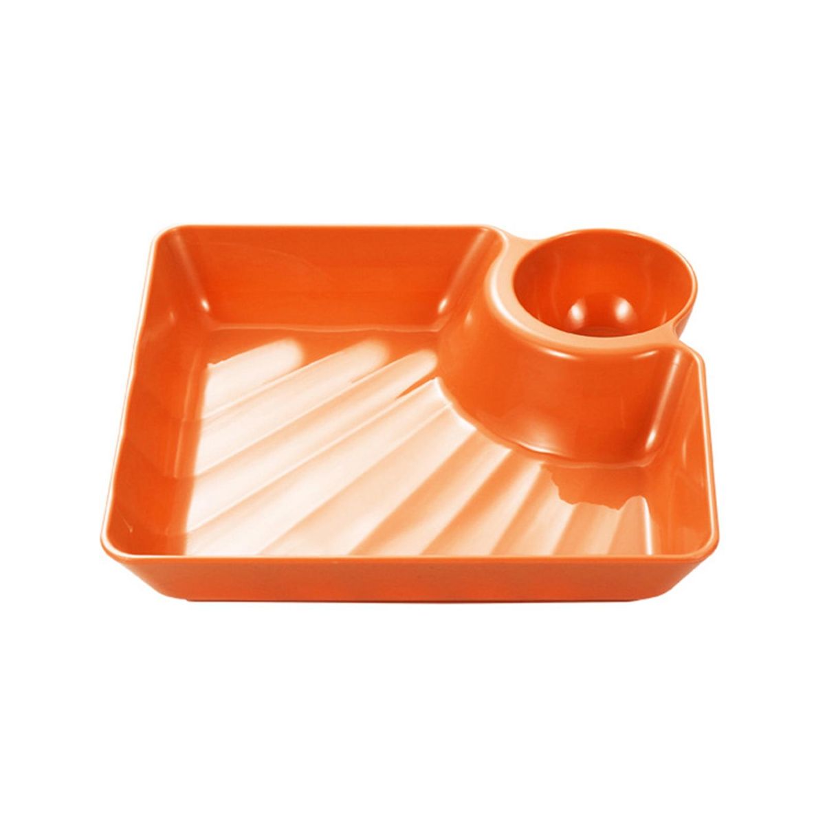 Snack Tray Dumpling Plate Orange