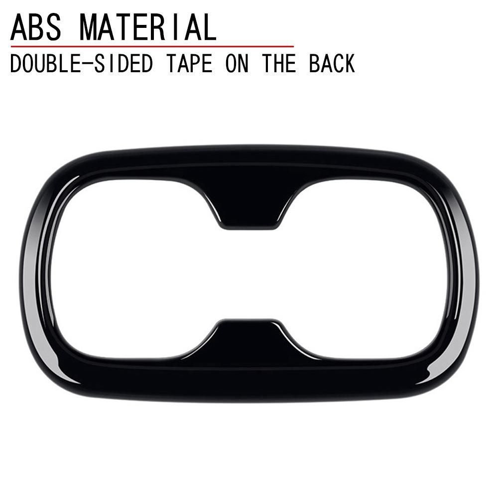 Car Glossy Black Rear Seat Water Cup Holder Decoration Frame Cover Trim Fit for Toyota Corolla Cross 2021 2022 RHD
