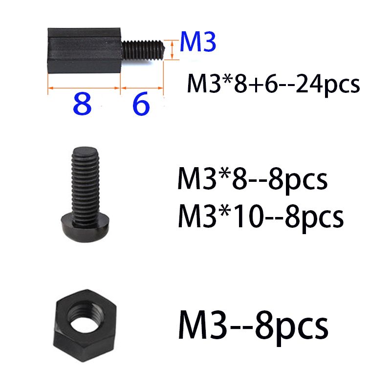 48PCS M2 M3 Distribution Board Nylon Plastic Screws Stud Nut For F3 F4 F7 Flight Controller RC FPV Racing Part