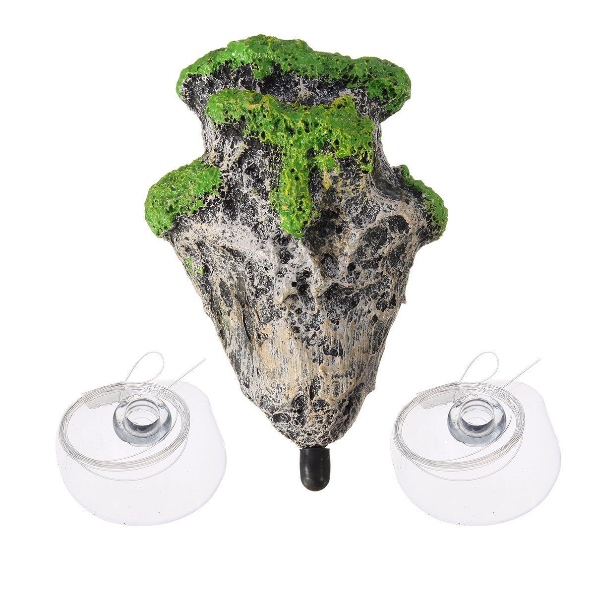 New Large Aquarium Fish Tank Floating Rocks Suspended Decoration Ornament S S 9.2x6 Cm/3.6x2.4 Inch