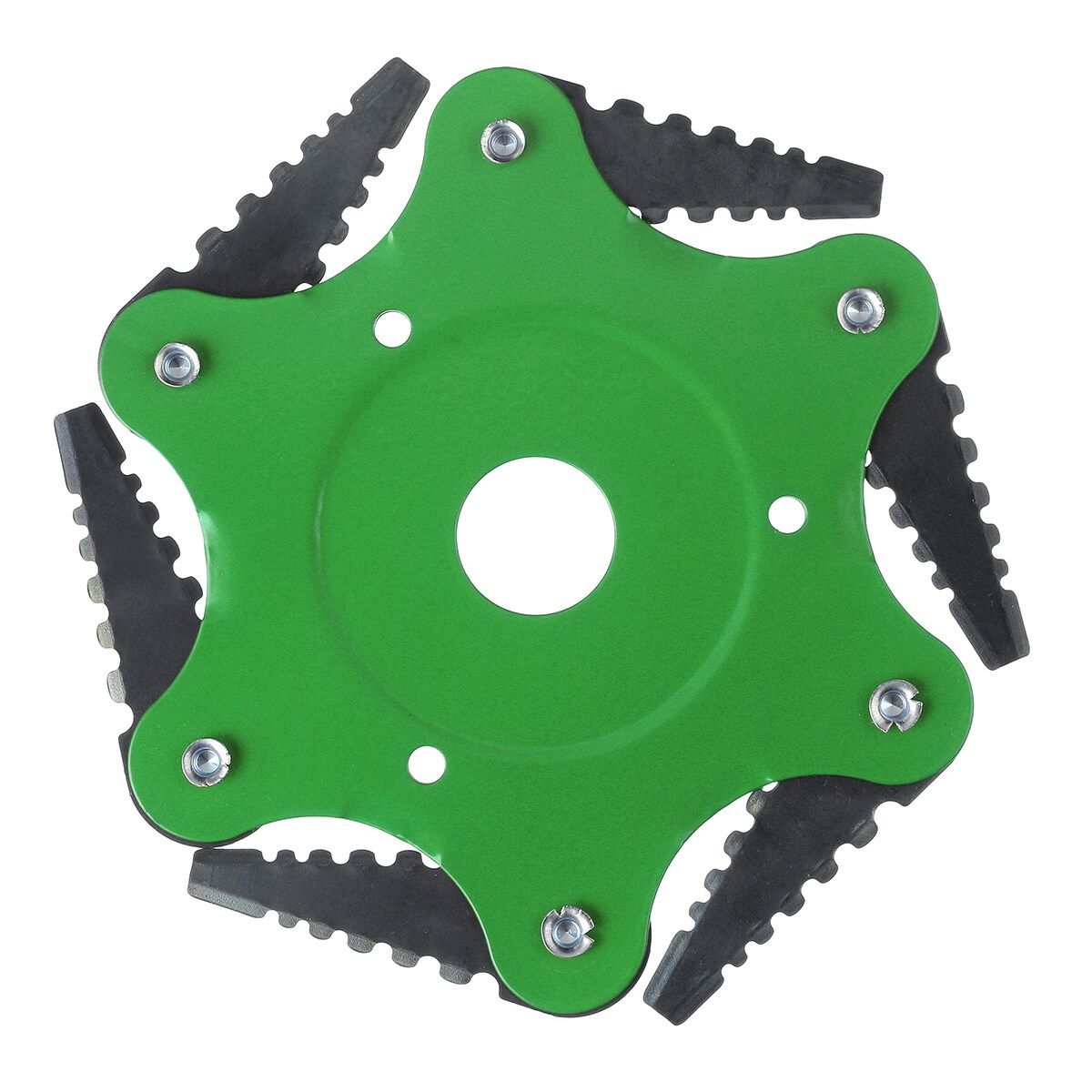 6 Steel Razors Lawn Mower Grass Eater-Trimmers Head Brush Green