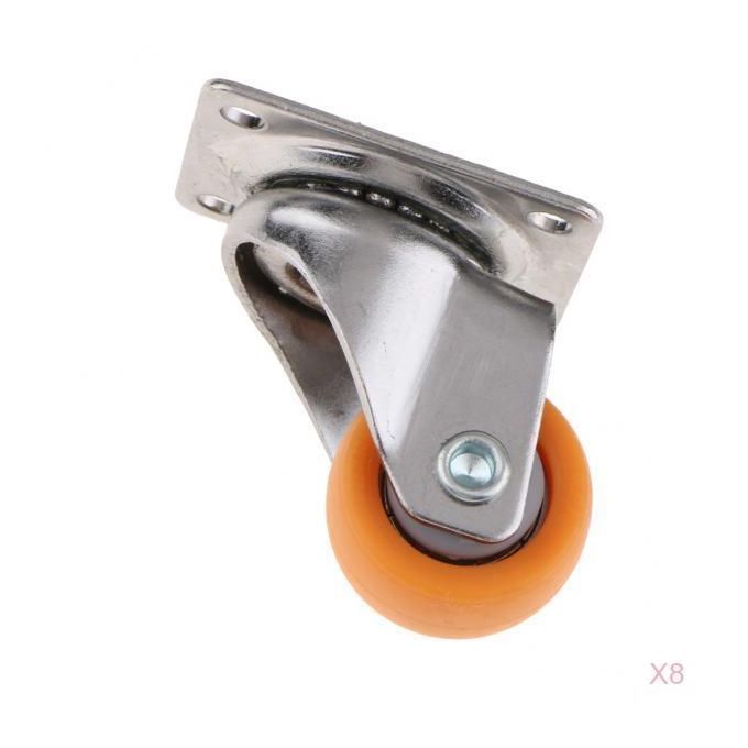 25mm Orange Nylon Swivel Caster Wheel For Trolleys Furniture 13kg,