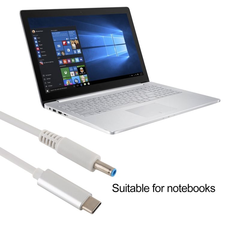 For HP USB-C / Type-C To 4.5 X 3.0mm Laptop Power Charging C