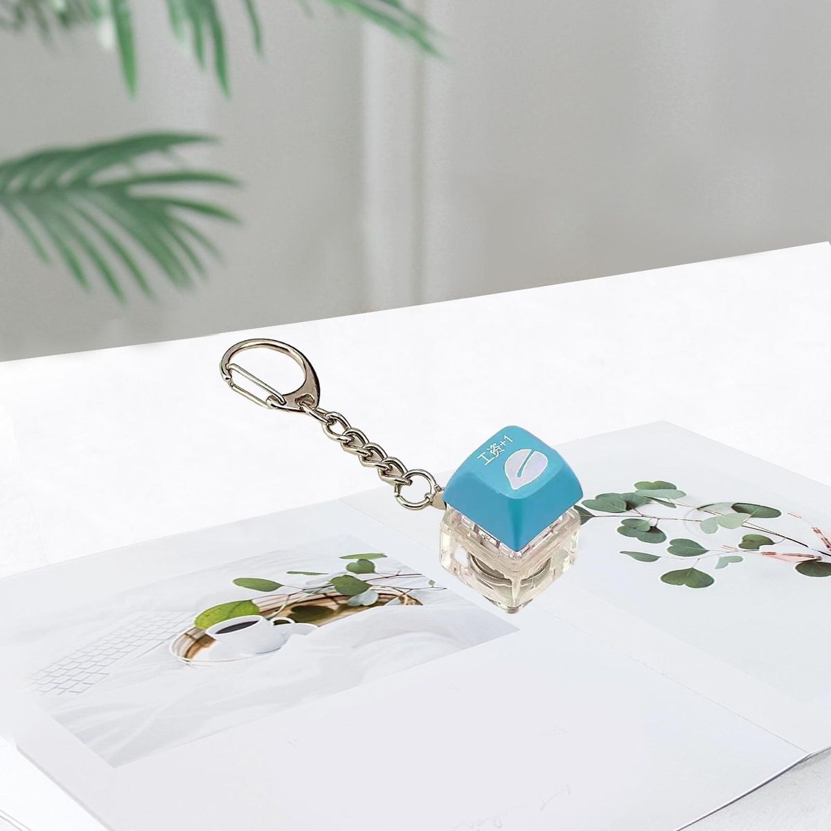 Keyboard Keychain Keychain Versatile Stress Relief Toy for Keyboard Blue