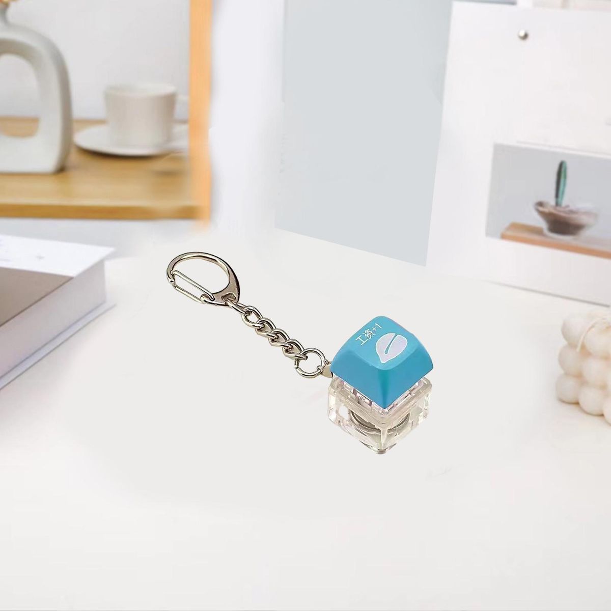 Keyboard Keychain Keychain Versatile Stress Relief Toy for Keyboard Blue