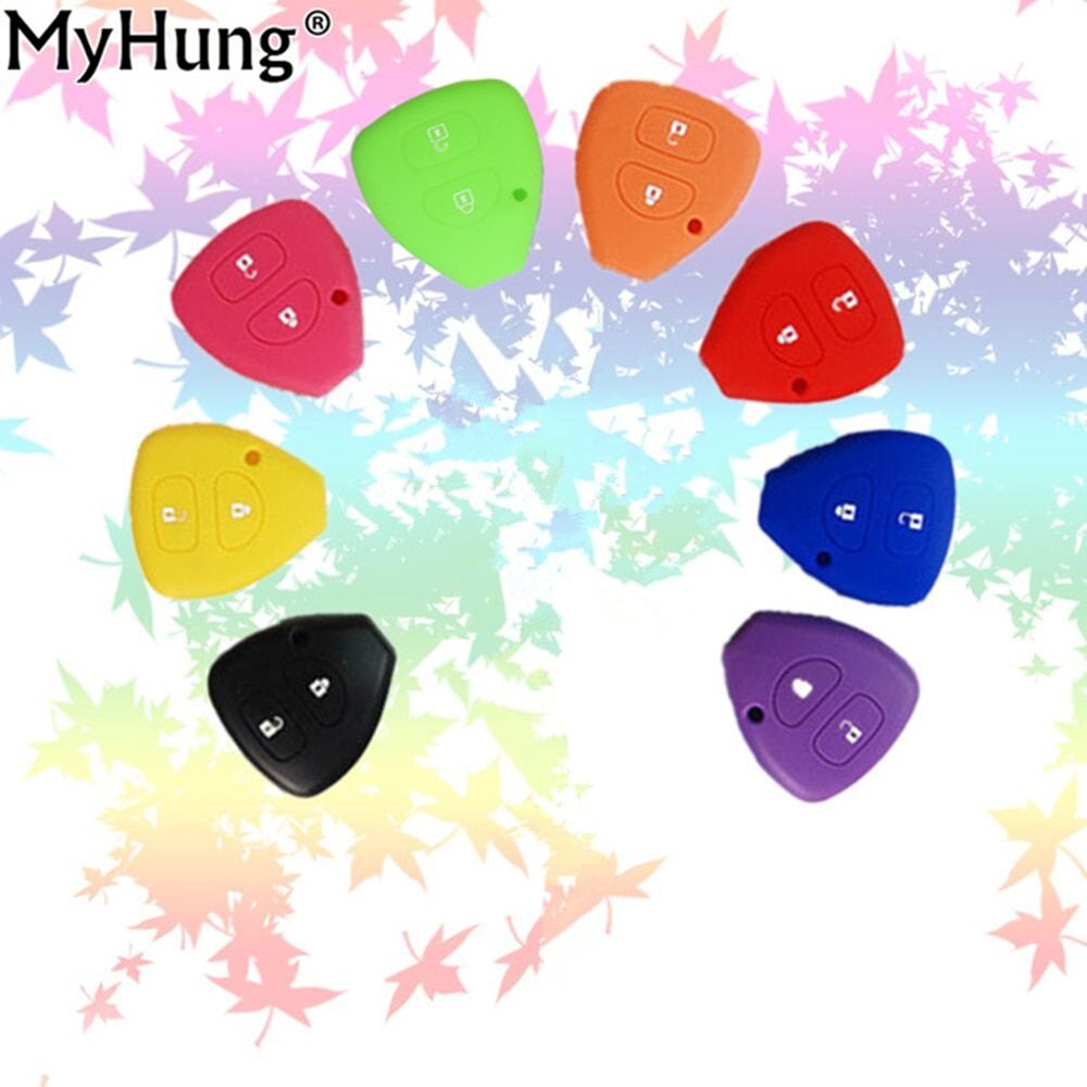 Silicone Car Key Cover Shell Case For Toyota Rav4 Corolla 2