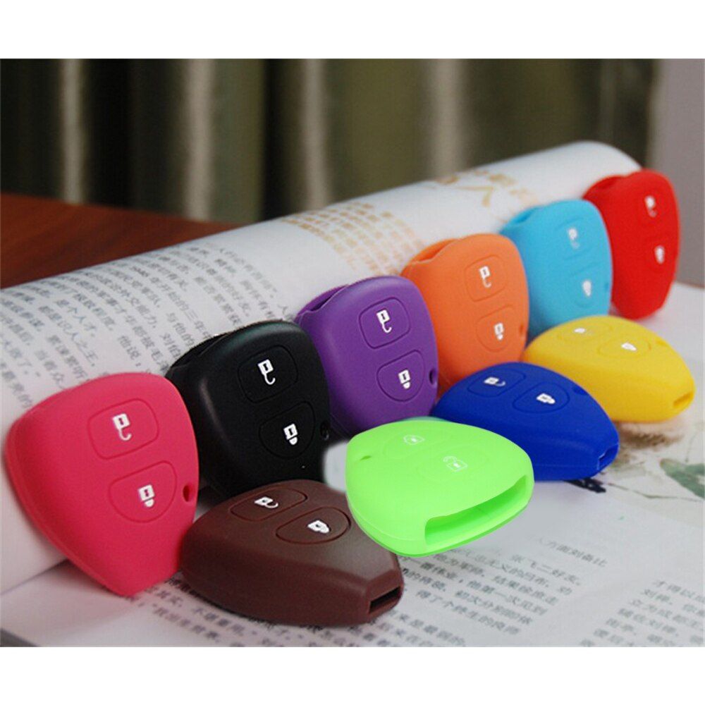 Silicone Car Key Cover Shell Case For Toyota Rav4 Corolla 2