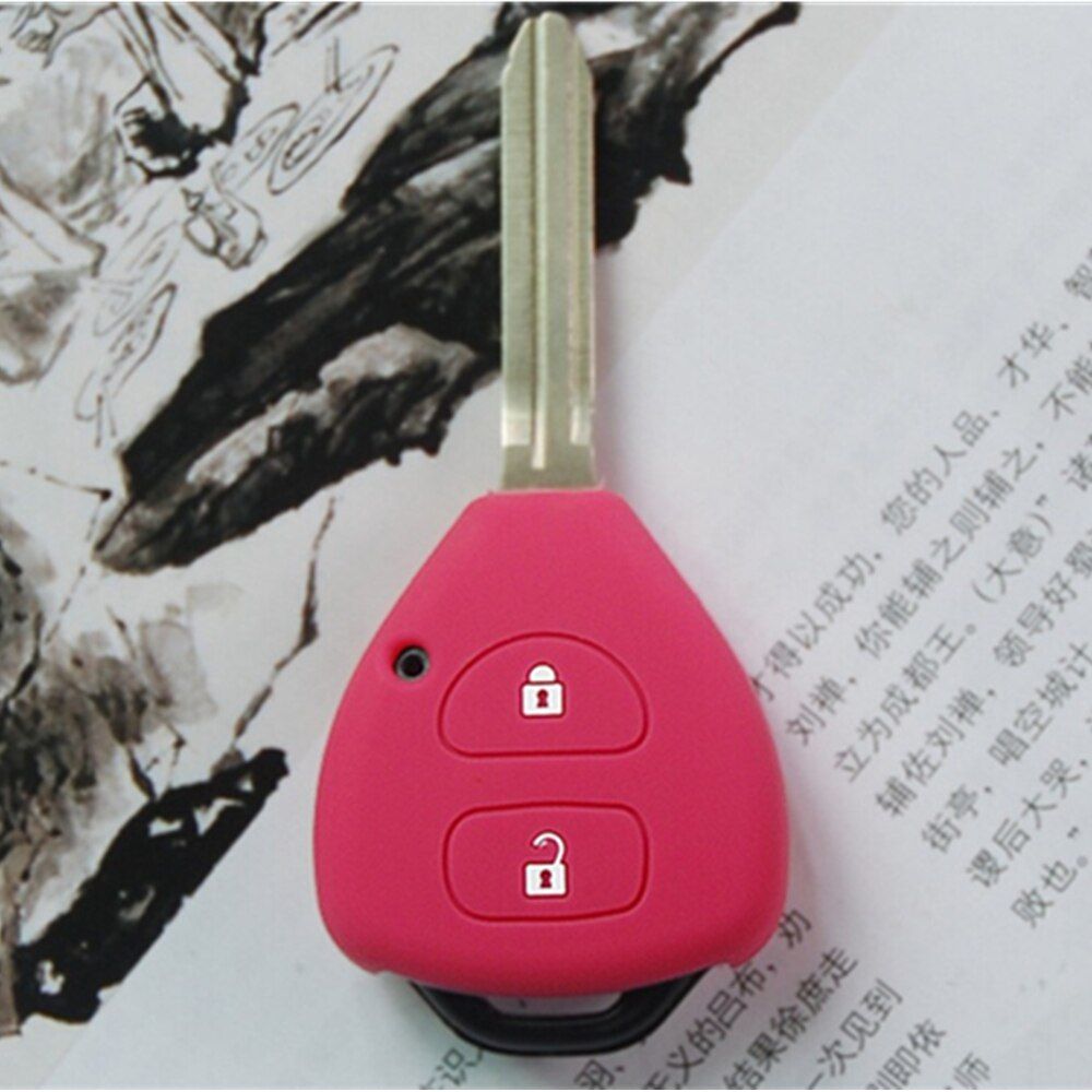Silicone Car Key Cover Shell Case For Toyota Rav4 Corolla 2