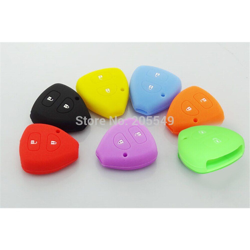 Silicone Car Key Cover Shell Case For Toyota Rav4 Corolla 2