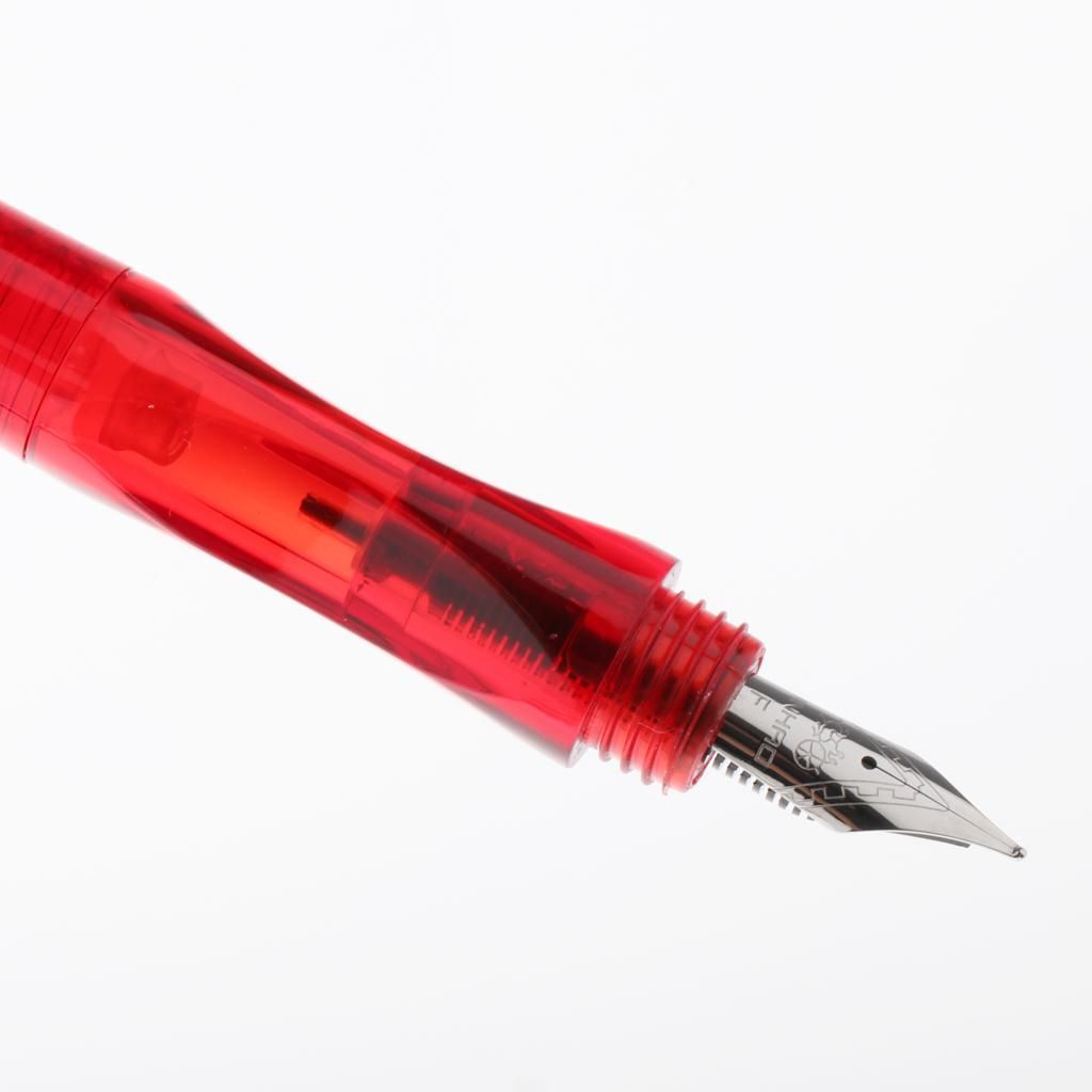 2pcs Acrylic Resin Fountain Pen Nib Ink Pen Fine Nib 0.5mm 0 Off-red