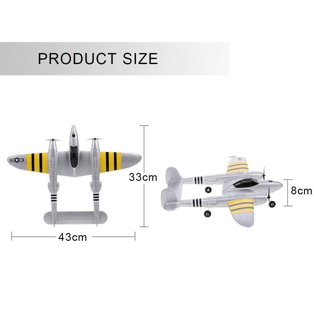 FX-816 P38 Airplane 2.4GHz 2CH RC Airplane Aircraft Outdoor