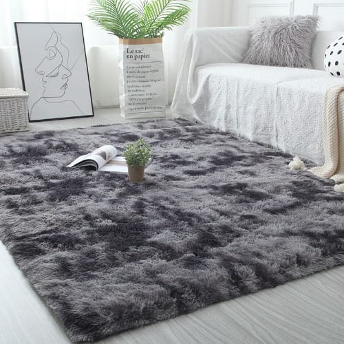 Sofa Hairy Area Rug- Dark Grey