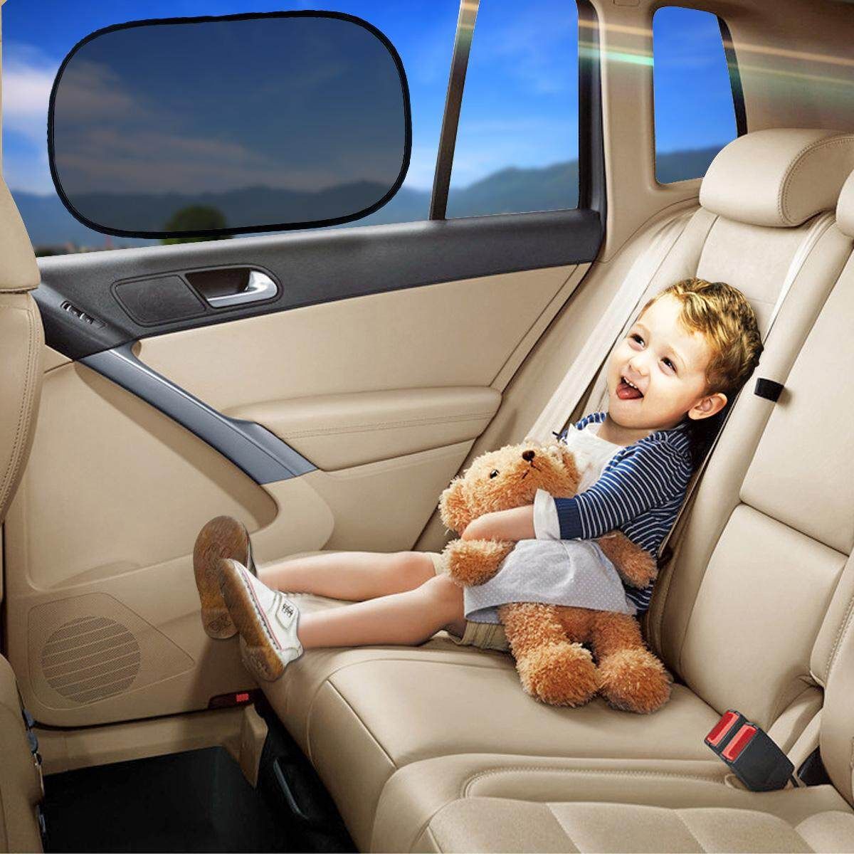 4Pcs 50x30cm Car Electrostatic Adsorption Window Shade Wind Shield Visor Car Sunshades Sunscreen