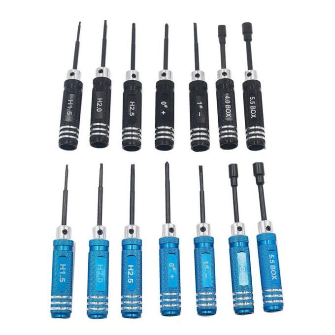 7Pcs Hexagonal Screwdriver DIY Install Removal Tools-Black