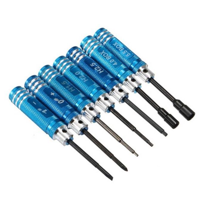 7Pcs Hexagonal Screwdriver DIY Install Removal Tools-Black