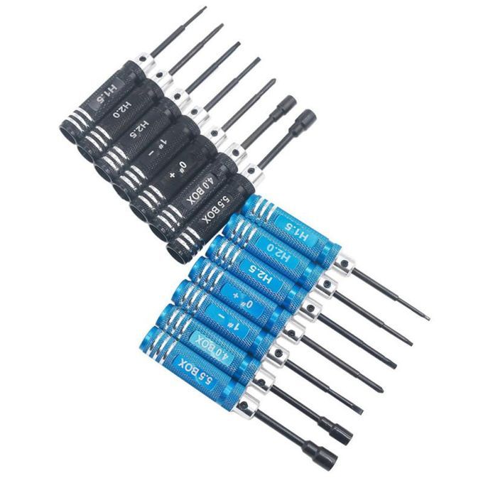 7Pcs Hexagonal Screwdriver DIY Install Removal Tools-Black