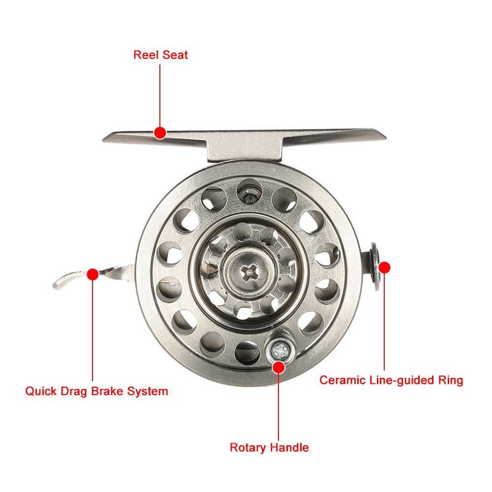 Fly Fishing Reel Right Handed Aluminum Alloy Smooth Rock Ice