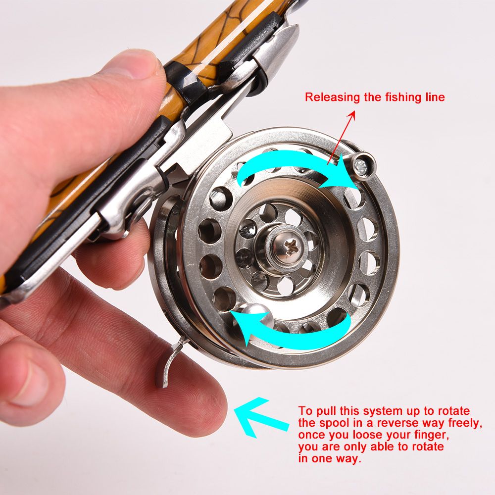 Fly Fishing Reel Right Handed Aluminum Alloy Smooth Rock Ice