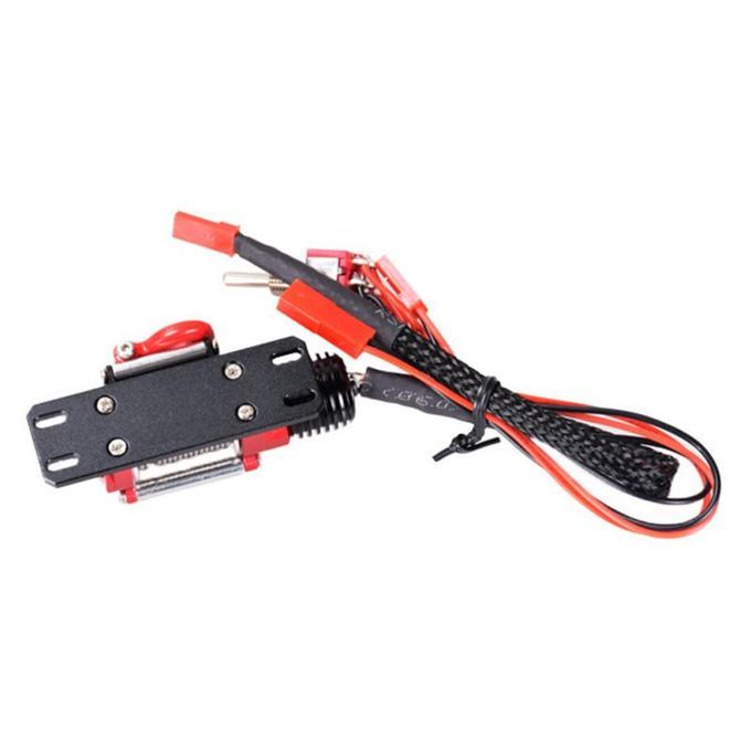 Electric Winch With Rope Hook For SCX10 TRX4 D90 1/10-Red