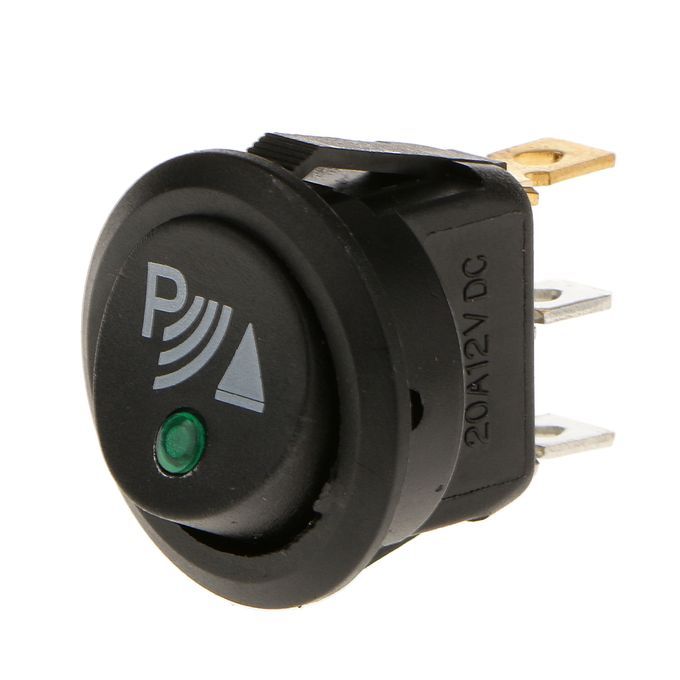 Round 3 Pin P Rocker ON/OFF Switch Parking  Sensor Illuminated