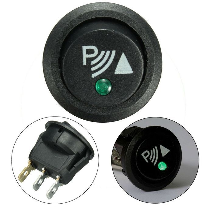 Round 3 Pin P Rocker ON/OFF Switch Parking  Sensor Illuminated