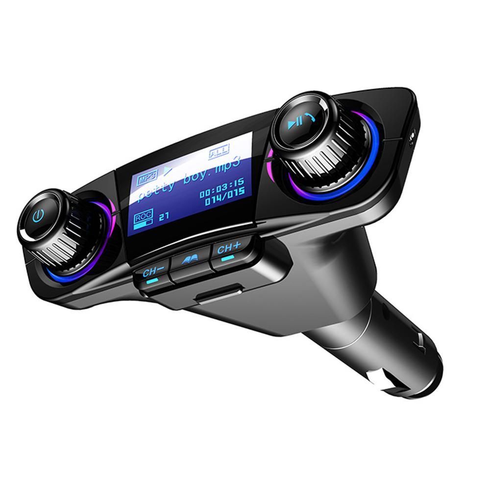 Bluetooth Car Kit Handsfree FM Transmitter Wireless A2DP AUX Audio Car MP3 Player Support U Disk TF Card Folder Playback  JOERU