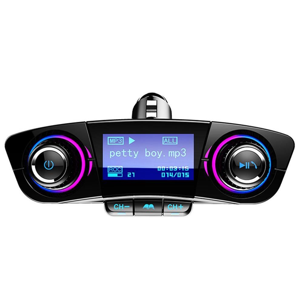 Bluetooth Car Kit Handsfree FM Transmitter Wireless A2DP AUX Audio Car MP3 Player Support U Disk TF Card Folder Playback  JOERU