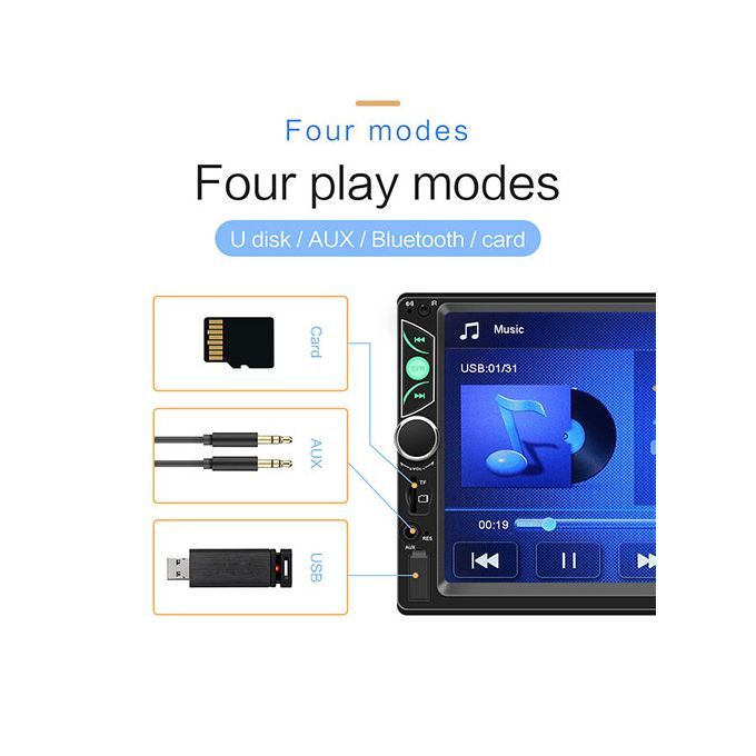 7" HD Touch Large Screen Car Bluetooth MP5 Player Car MP3