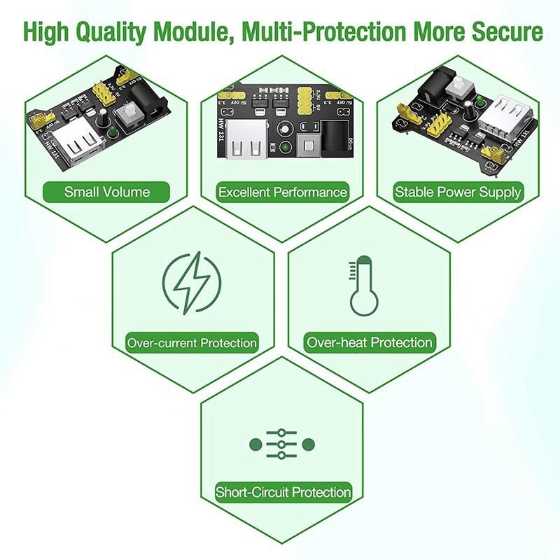 6 Pcs AMS1117-3.3 DC-DC Step-Down Power Module AMS1117-3.3V