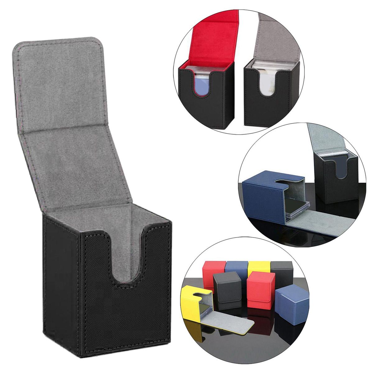 2PCS Vertical Trading Card Deck Box Deck Sleeves Case Holder For MTG