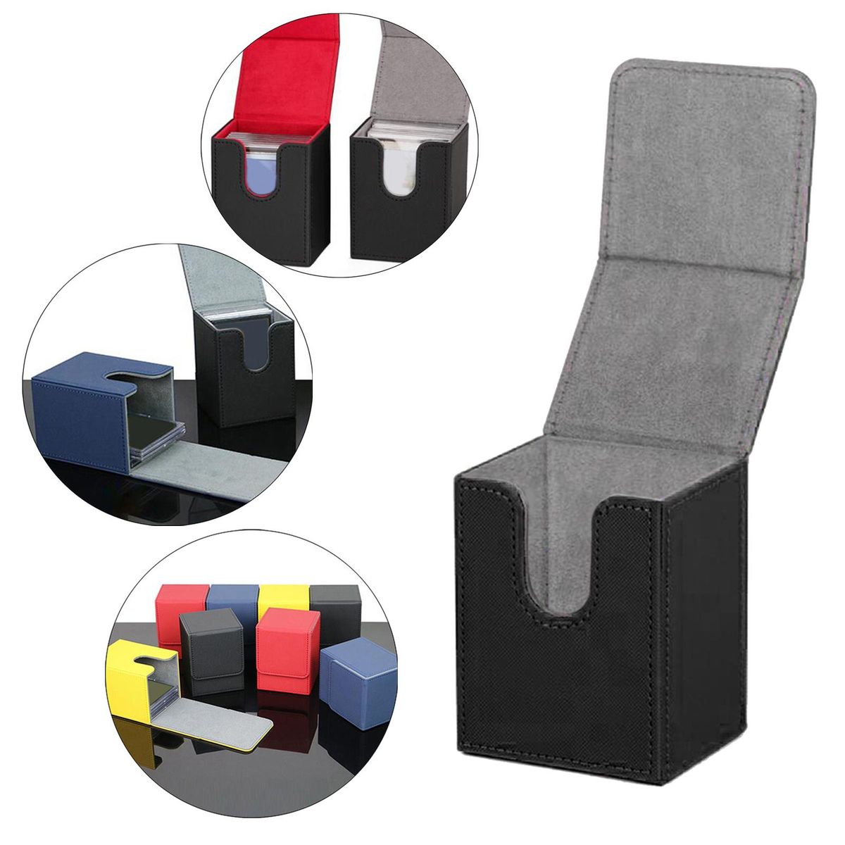 2PCS Vertical Trading Card Deck Box Deck Sleeves Case Holder For MTG