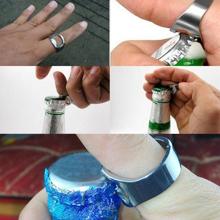 Ring Style Metal Beer Bottle & Can Opener