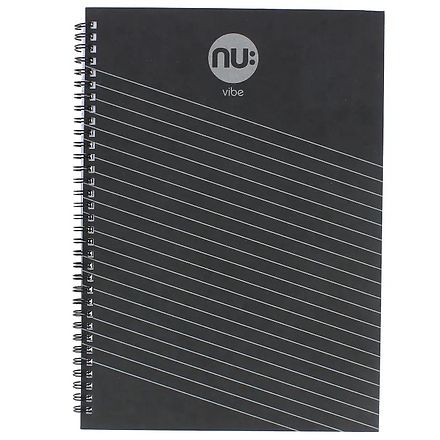 Nu Vibe Stripe A4 Notebook 50 Pages, Black