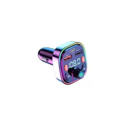 Q5 18W FM Transmitter External Microphone Dual USB PD Type C Fast Charge Car Charger Bluetooth 5.0