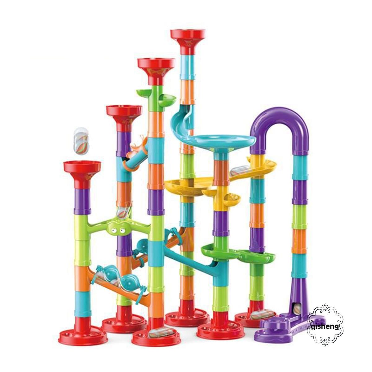 Ball Track Building Blocks 3D Ejection Pipe Assemble Toys