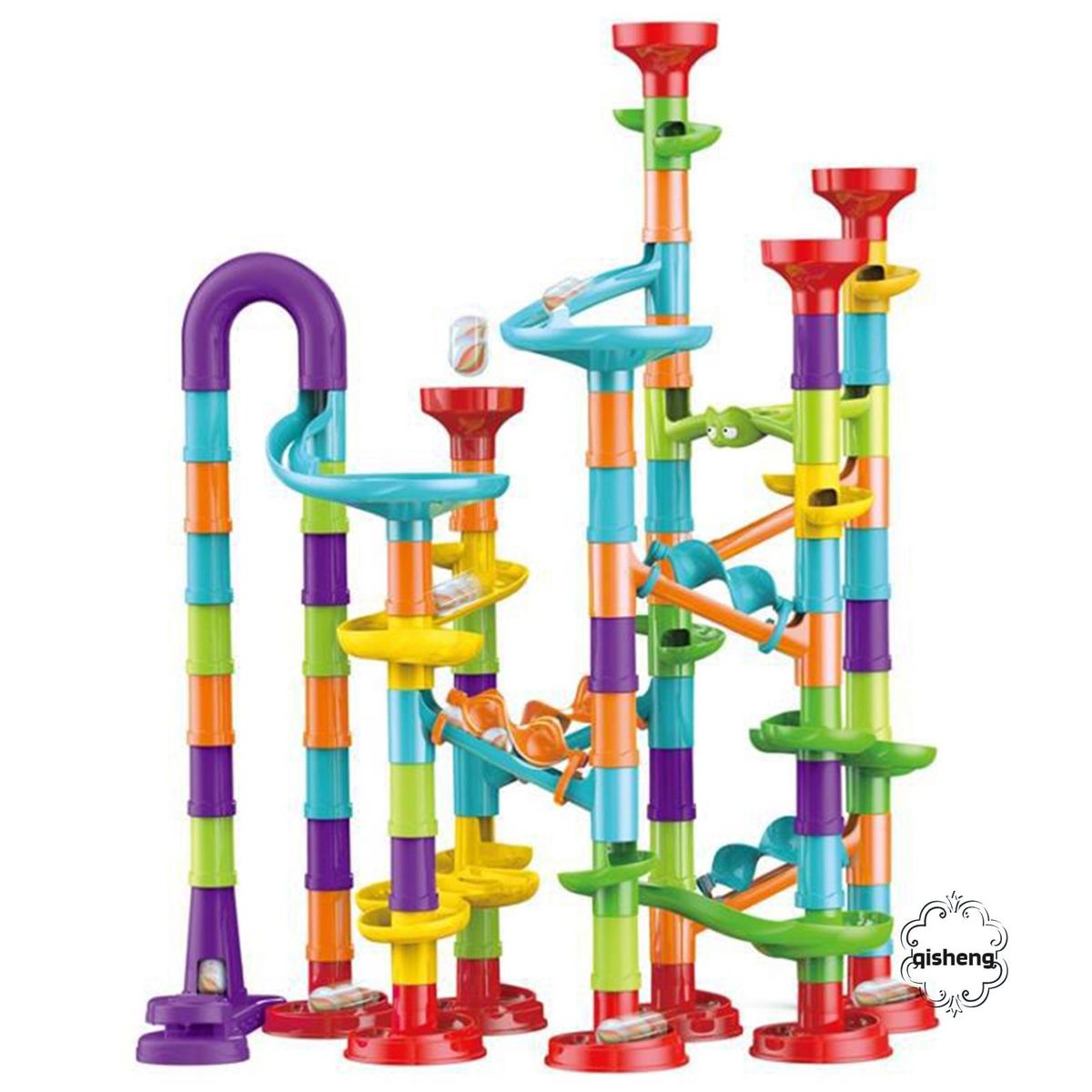 Ball Track Building Blocks 3D Ejection Pipe Assemble Toys